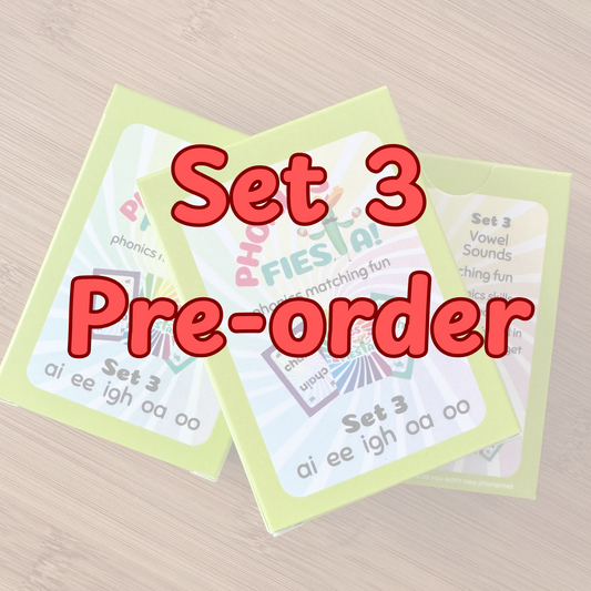 PRE-ORDER Phonics Fiesta Set 3  ai ee igh oa oo
